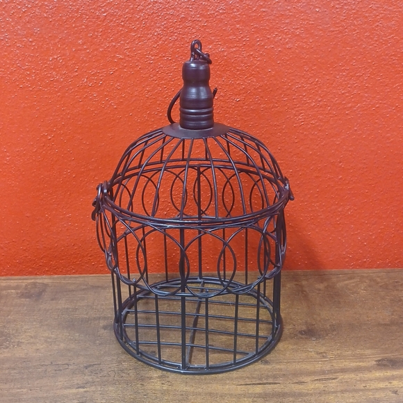 Hanging Metal Birdcage Candle Holder Lantern Home Decor, 6x10" - Picture 4 of 8